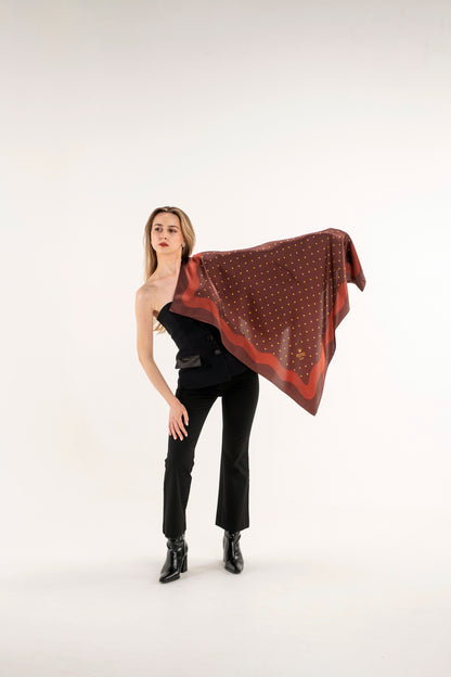 CROWN - SATEN İPEK ŞAL