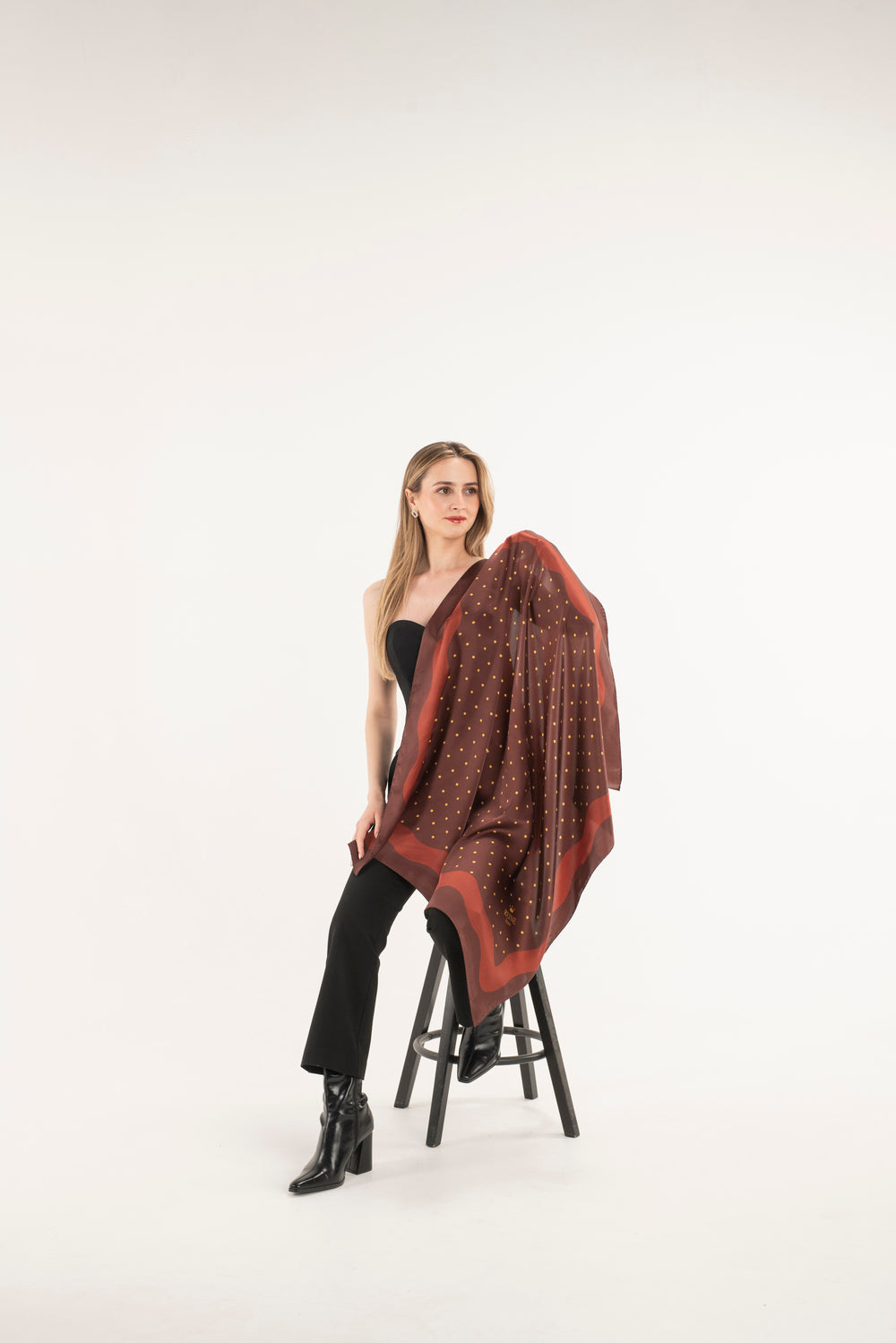 CROWN - SATEN İPEK ŞAL