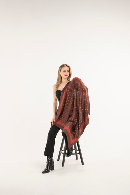 CROWN - SATEN İPEK ŞAL