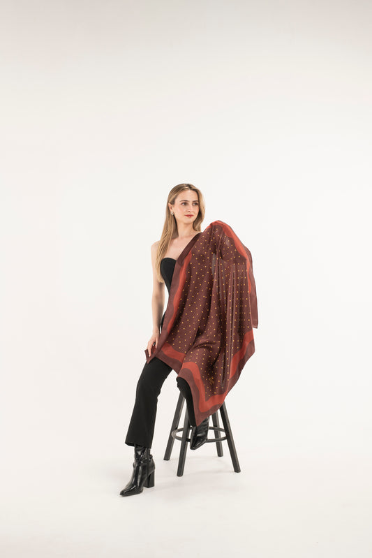 CROWN - SATEN İPEK ŞAL