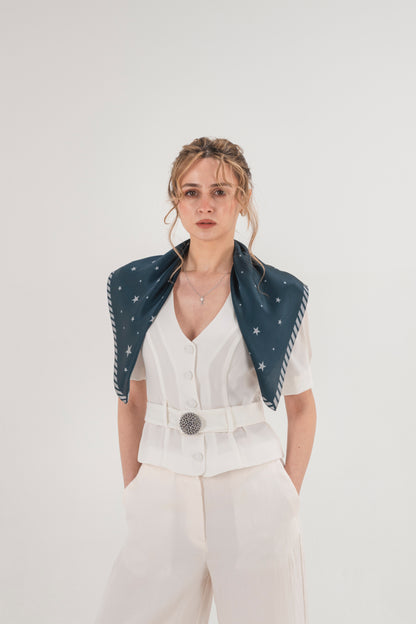 LYRA- SATEN İPEK ŞAL